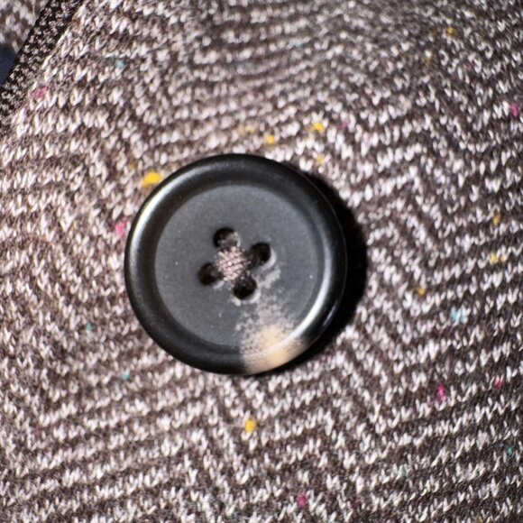 Joules Women’s Tweed Blazer Womens 10 Brown Herringbone Country Jacket Vintage - Picture 12 of 12